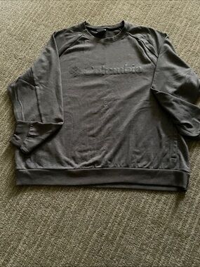 Columbia Charcoal Embossed Logo Crewneck